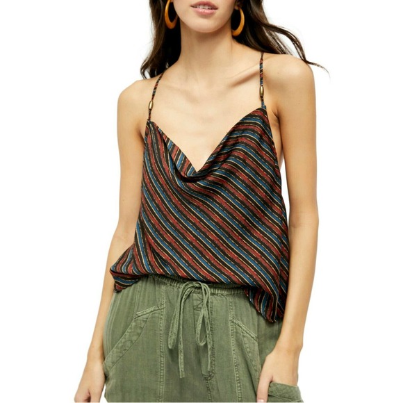 Free People Tops - Free People Stevie Cowl Tank Top Collegiate Blue
